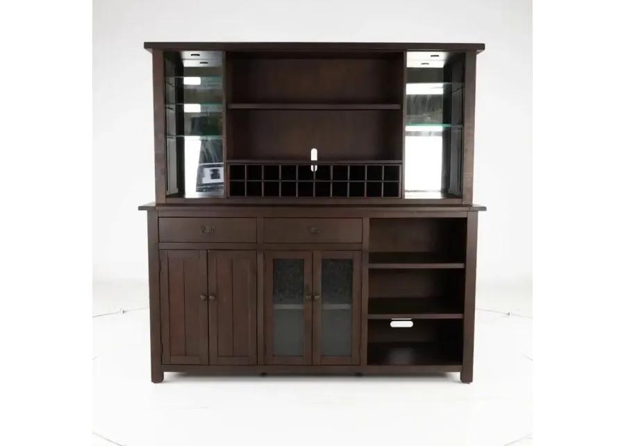 Homestead Dark Brown Buffet and Hutch