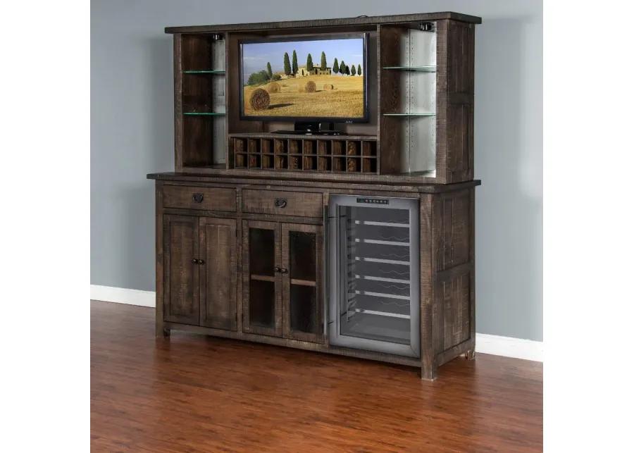 Homestead Dark Brown Buffet and Hutch