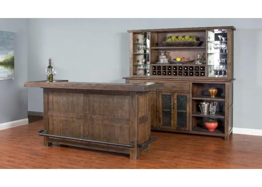 Homestead Dark Brown Buffet and Hutch