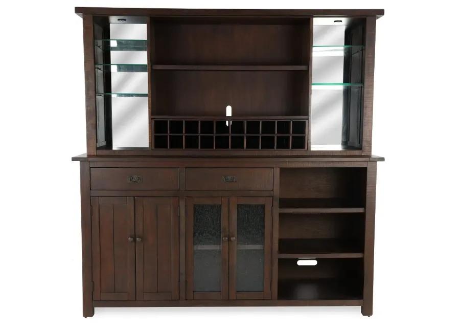 Homestead Dark Brown Buffet and Hutch