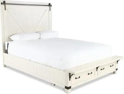 Mill River White King Storage Bed