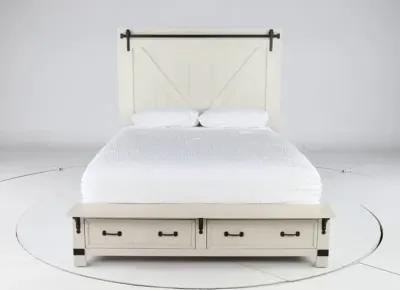 Mill River White King Storage Bed