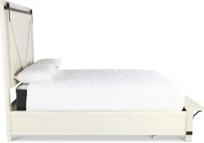 Mill River White King Storage Bed