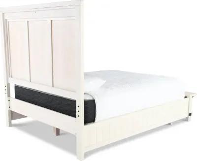 Mill River White King Storage Bed