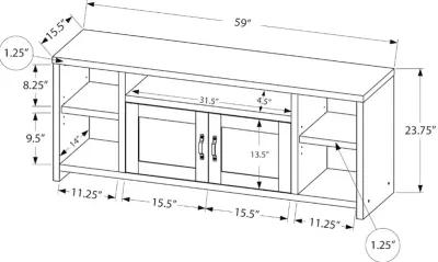 Farmhouse 60 Inch Black Reclaimed Wood TV Stand