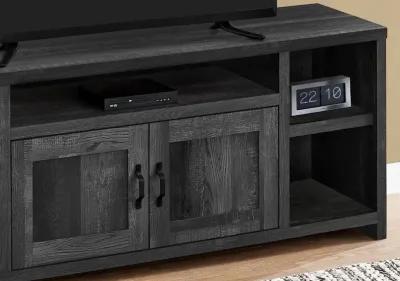 Farmhouse 60 Inch Black Reclaimed Wood TV Stand