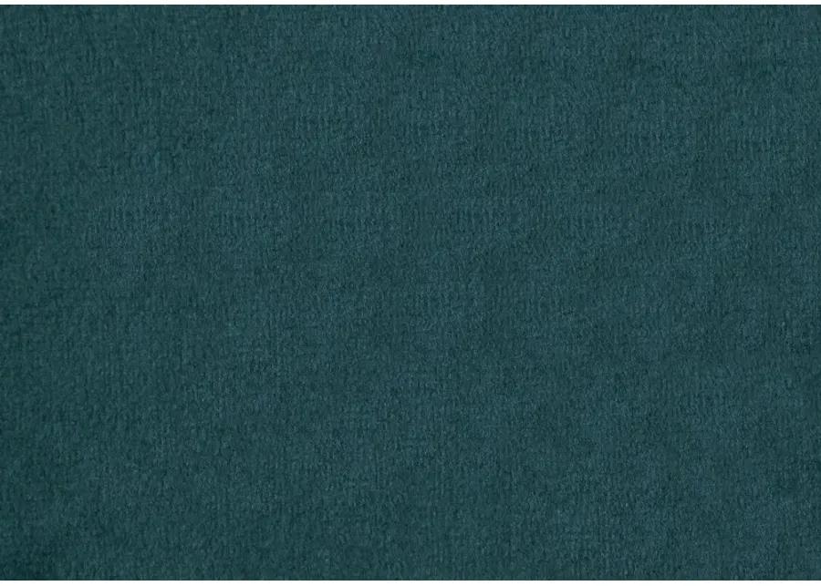 Contemporary Turquoise Velvet Ottoman