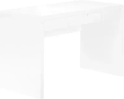 Modern 48 Inch Glossy White Computer Desk