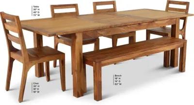 Hidden Haven Natural 6 Piece Dining Set