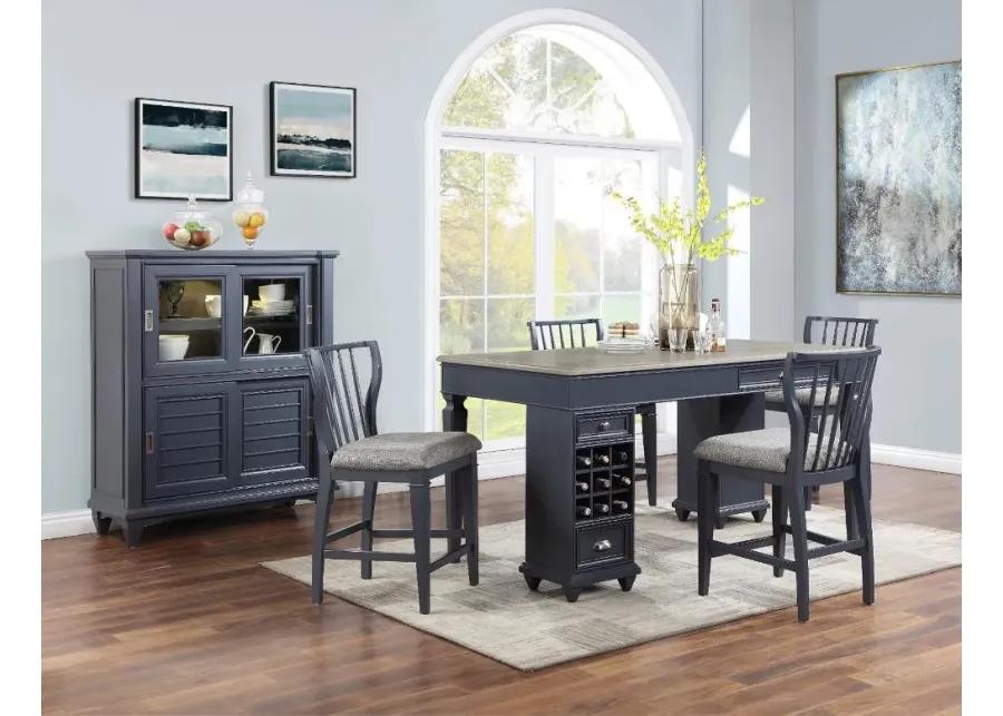 Vista Azul Graphite Gray Curio Cabinet