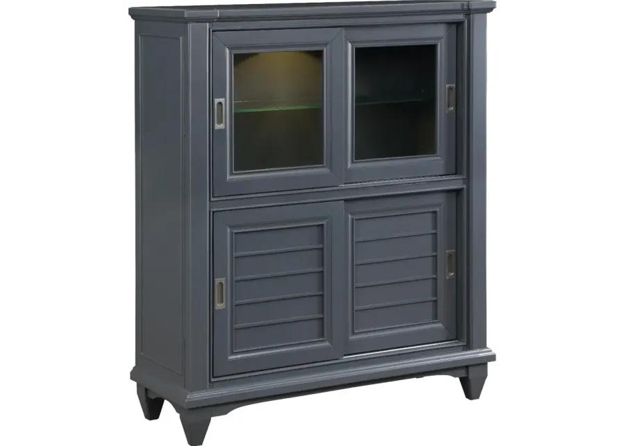 Vista Azul Graphite Gray Curio Cabinet