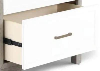 Palmetto Heights White and Gray Nightstand