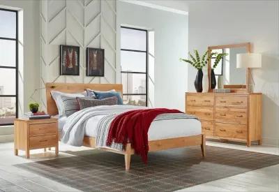 2 West Natural King Platform Bed