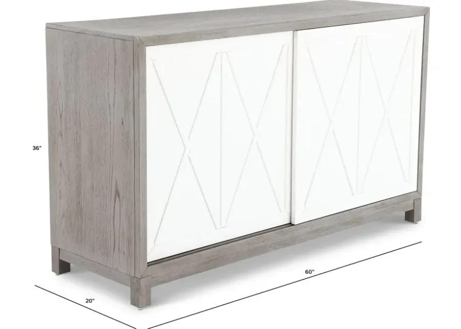 Palmetto Heights White and Gray Server