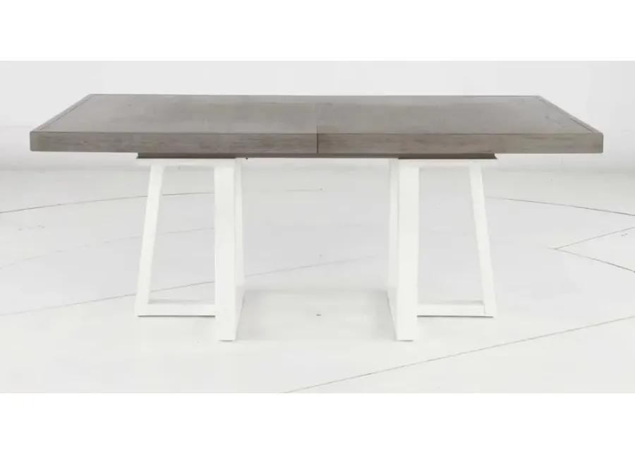 Palmetto Heights Gray and White Dining Table