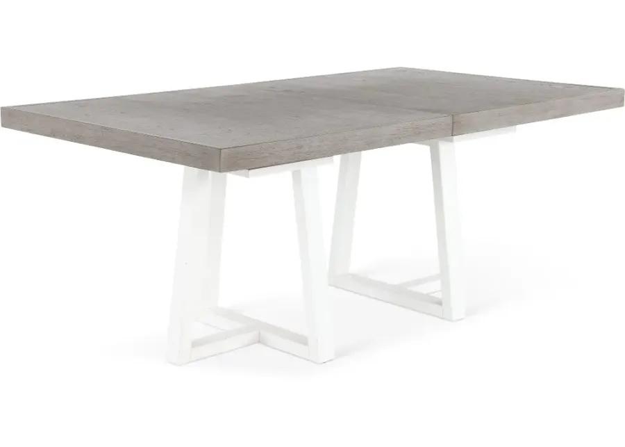 Palmetto Heights Gray and White Dining Table