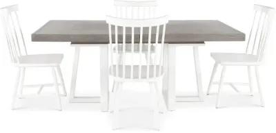 Palmetto Heights White and Gray 5 Piece Dining Set