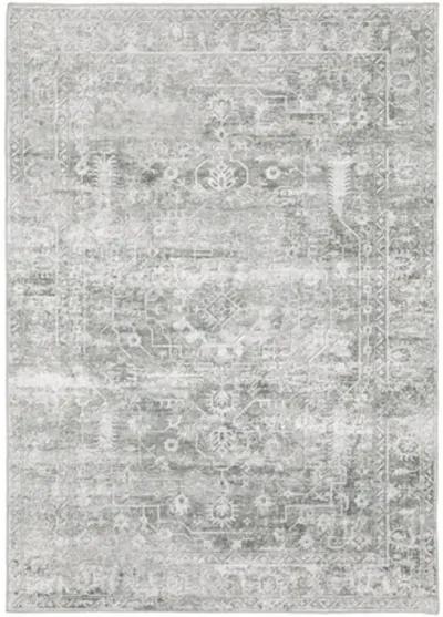 Malibu 2 x 3 Gray and Ivory Washable Area Rug