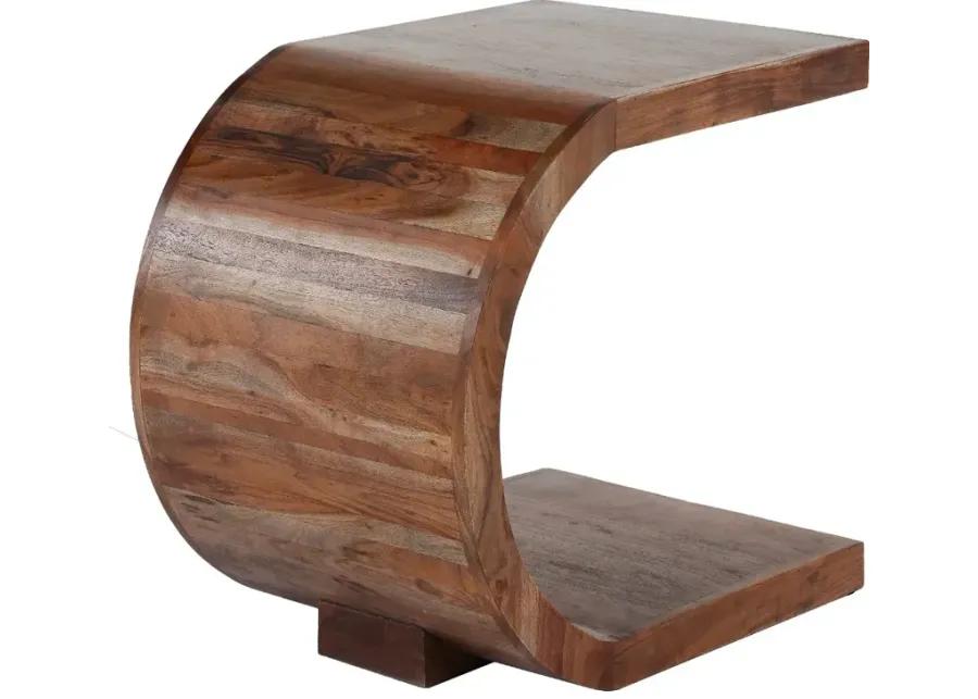 Ellipse Brown End Table