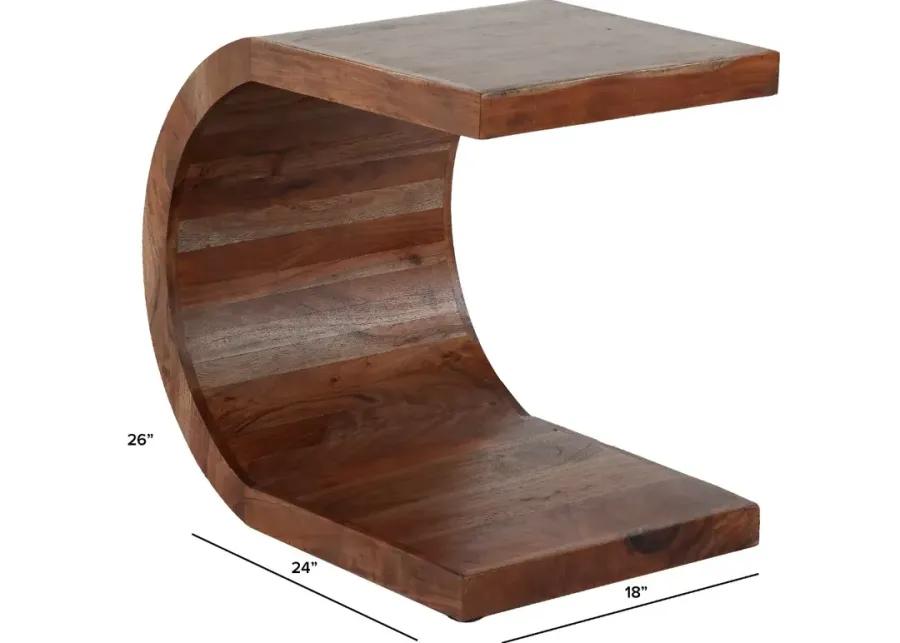 Ellipse Brown End Table