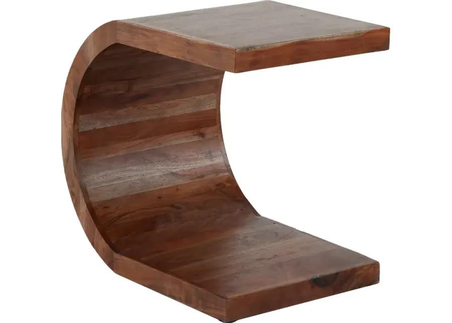 Ellipse Brown End Table