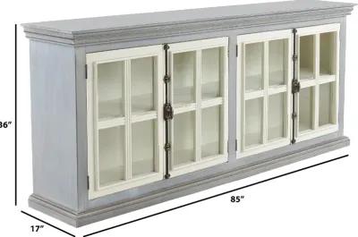 Florence Gray Two Tone Accent Storage Cabinet