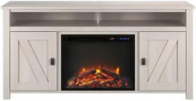 Farmington Ivory Oak 60" Electric Fireplace TV Console