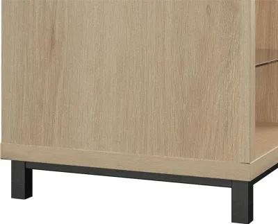 Lumina Modern Blonde Oak Deluxe Fireplace TV Stand