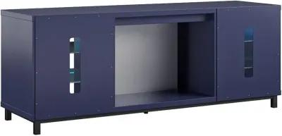 Lumina Modern Navy Deluxe Fireplace TV Stand