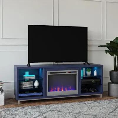 Lumina Modern Navy Deluxe Fireplace TV Stand