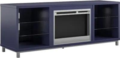 Lumina Modern Navy Deluxe Fireplace TV Stand