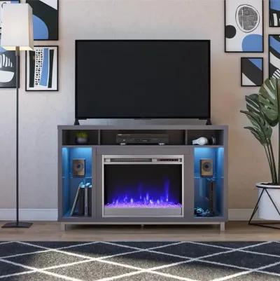 Lumina Modern Graphite Gray Fireplace TV Stand