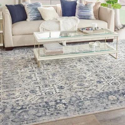 Malta 8 x 11 Vintage Blue Area Rug