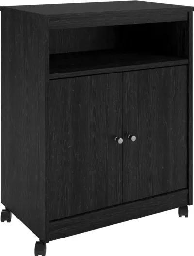 Landry Black Oak Microwave Cart