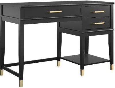 Westerleigh Black Lift-Top Computer Desk