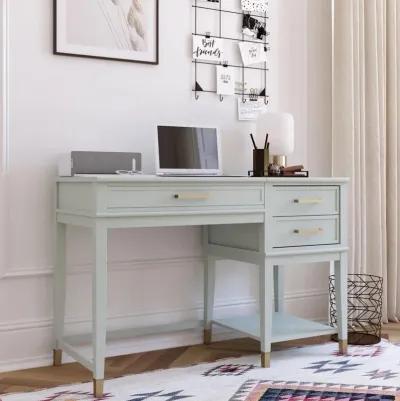 Westerleigh Light Green Lift-Top Computer Desk