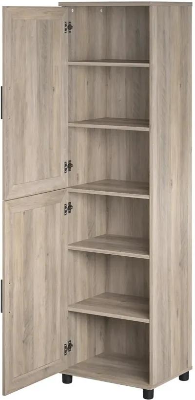 Dwyer Gray Oak 2 Door Kitchen Pantry Cabinet