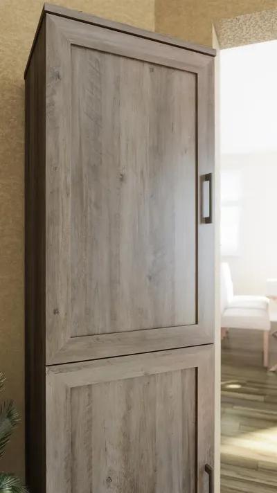 Dwyer Gray Oak 2 Door Kitchen Pantry Cabinet