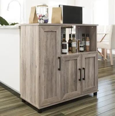 Dwyer Gray Oak Microwave Stand