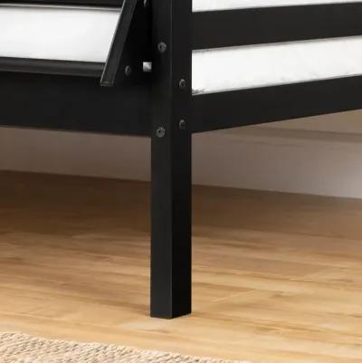 Induzy Twin Wood Bunk Beds in Matte Black - South Shore