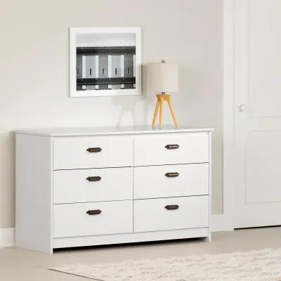 Hulric White 6-Drawer Dresser - South Shore