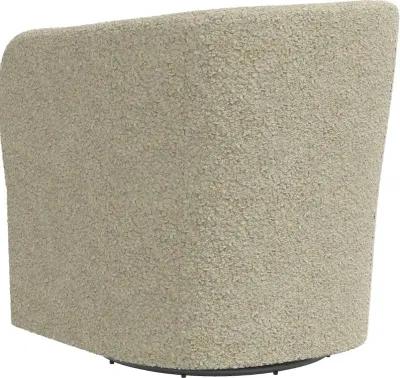 Becca Boucl Beige Swivel Chair - Skyline Furniture