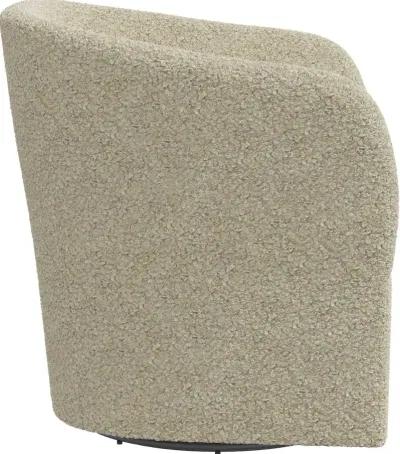 Becca Boucl Beige Swivel Chair - Skyline Furniture