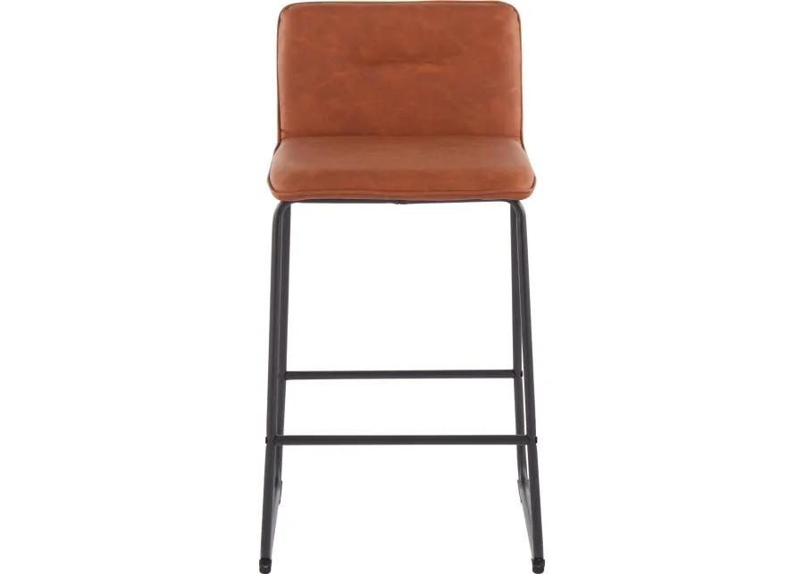 Casper Faux Leather Brown Counter Stool (Set of 2)