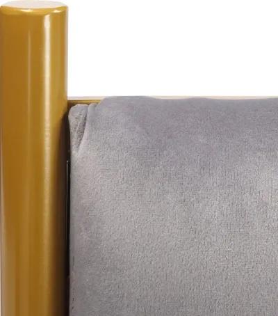 Chloe King Headboard Gray Velvet