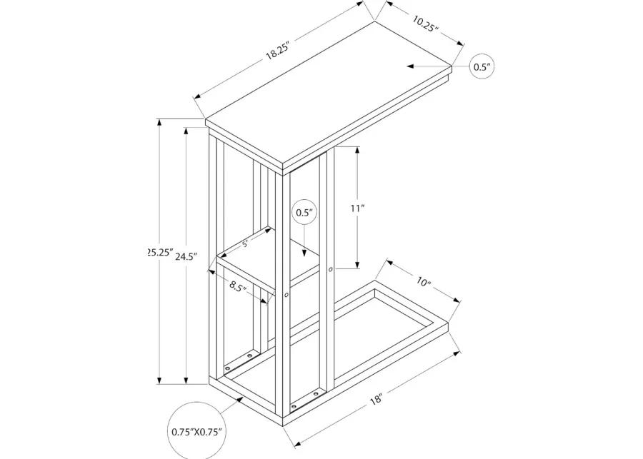 Monarch Espresso Rustic Side Table