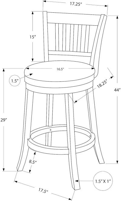 Monarch White and Gray Swivel Bar Stool, Set of 2