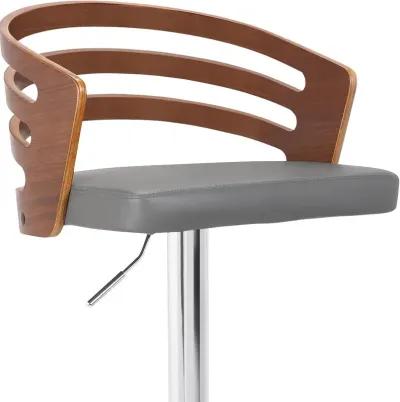 Adele Gray Adjustable Bar Stool