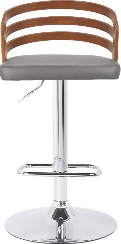 Adele Gray Adjustable Bar Stool