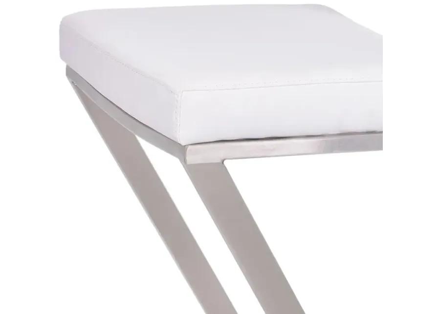 Atlantis White Counter Height Stool